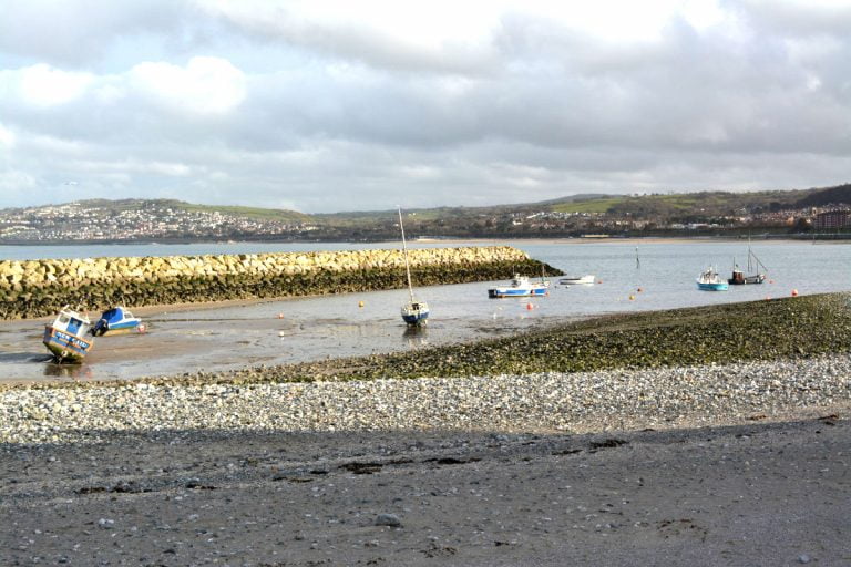 boats near the sea shore